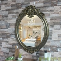 E69 Retro European Style Toilet Vanity Wall Makeup Mirror Front Waterproof Y    273407842211
